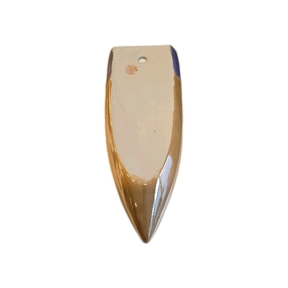 Vtg Opal Moriage Lusterware Bird Japanese Hand Painted Pottery Wall Vase Pocket - Picture 3 of 3